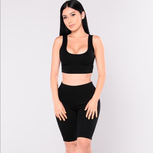 Fashion Nova Pants - Bondoc Biker Set Black XS from Fashion Nova